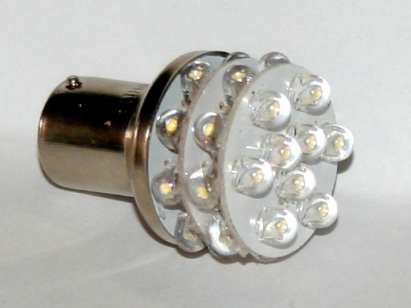 Светодиодная лампа белого света, 27 LED, BA9S, DC 12V, LW-1156/27L