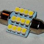 Софитная светодиодная лампа белого света, 12 LED, DC 12V, SV 0140