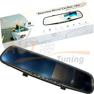 OptimusCar – Зеркало заднего вида с видеорегистратором, антибликовым покрытием и камерой заднего вида, HD 1080p.