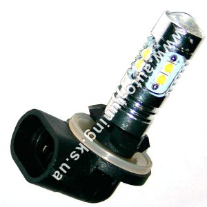 Светодиодная лампа белого света с линзой 8+2 LED, DC 12V, H27, ULP-19