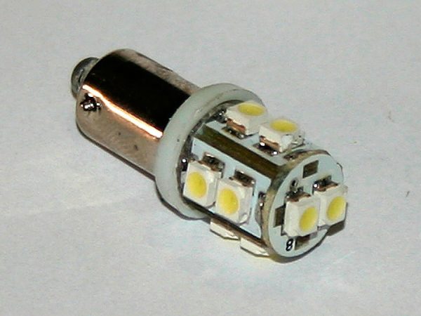 Светодиодная лампа белого света, 9 LED, BA9S, DC 12V, LW-00031W