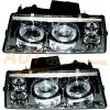 Комплект оптики SUPRA на ВАЗ 2108-09-099, фара с ангельскими глазками, 2шт, Tuning Chrome