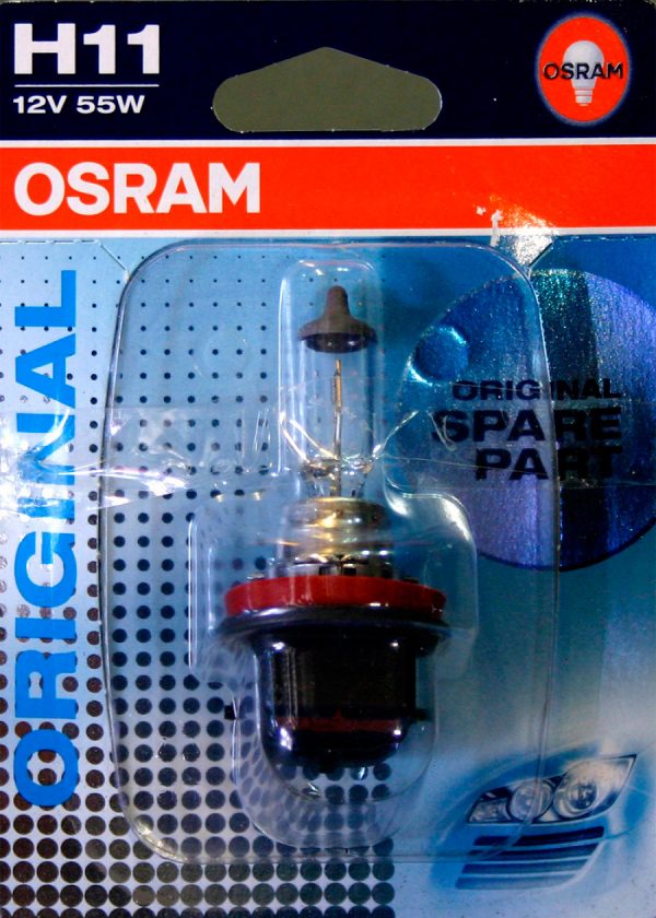 Галогенная лампа OSRAM Original SPARE PART H11, DC 12V, 55W, 1 шт