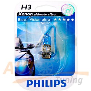 Галогенная лампа PHILIPS Blue Vision Ultra Н3, DC 12V, 55W, 1 шт