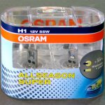 Галогенные лампы OSRAM Night ALLseason SUPER, H1, DC 12V, 55W, 2 шт