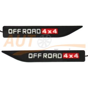 ДХО с надписью OFF ROAD 4×4, гибкая полоса на бампер, 2×24 cm, DC 12V, MS-734