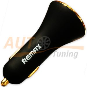 REMAX – Адаптер питания для мультимедийных устройств, 3 выхода USB, Black&Gold, DC12V→DC5V / 2×2.4 A, 1.5 A