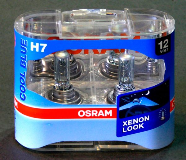 Галогенные лампы OSRAM Cool Blue XENON LOOK H7, DC 12V, 55W, 2 шт