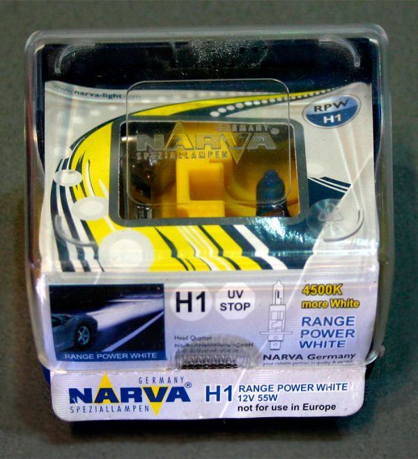 Галогенные лампы NARVA Range Power White Н1, DC 12V, 55W, 2 шт