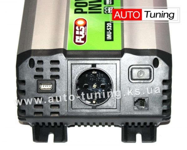 Автомобильный инвертор напряжения 500W, 12V/220V, USB 5V/2A, IMU-520