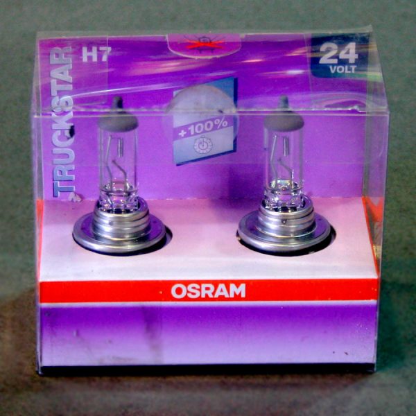 Галогенные лампы OSRAM TruckStar для грузовиков, Н7, DC 24V, 2 шт, +100% яркости