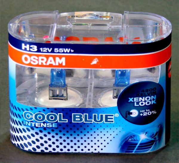 Галогенная лампа OSRAM Cool Blue INTENCE, H3, DC 12V, 55W, 2 шт