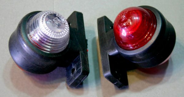 Габаритные огни типа «Уши» LED DC 12-24V, Красный, Белый, 2 шт, SH-160