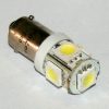 Светодиодная лампа белого света, 5 LED, BA9S, DC 12V, LW-00025W