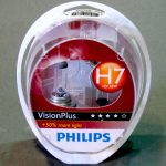 Галогенные лампы PHILIPS Vision Plus Н7, DC 12V, 55W, 2 шт, +60% яркости