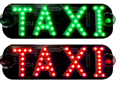 Светодиодные таблички TAXI, светящиеся эмблемы и логотипы