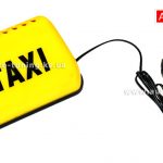 Сувенир, декоративный фонарик на торпедо «Шашка такси», TAXI, 12V, Yellow