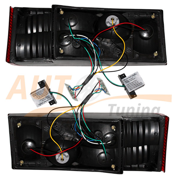Тюнингованные LED СТОП-сигналы на ВАЗ 2108-09-099, Red & Chrome, 2 шт, CXP-1125R