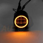 Противотуманные LED-фары на Lada Priora, дублер поворота, ангельские глазки, 2 шт, EE-88930WН